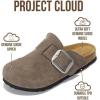 imageProject Cloud Genuine Leather Clogs for Women Shoes  Memory Foam Insole NonSlip ampamp Natural Cork Footbed Arch Support Big Buckle Womens Clogs and Mules for Women Footwear ManchesterMushroom Suede