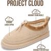 imageProject Cloud Genuine Leather Slippers for Women  Plush Fleece Lining Moccassin Womens Slippers with Memory Foam Cushion  Indoor Outdoor Fuzzy Women Slip On Shoes TimberSand Suede