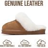 imageProject Cloud Genuine Leather Slippers for Women Footwear with Genuine Fur Lining Womens Clogs ampamp Mule  NonSlip IndoorOutdoor Scuff Womens Slippers with Memory Foam Insole HenkaChestnut