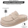 imageProject Cloud Genuine Leather Womens Clog  Memory Foam Arch Support NonSlip Sole Mules ampamp Clogs for Women Footwear  Platform Winter Shoes FoamyBone Suede