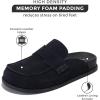 imageProject Cloud Genuine Leather Womens Clog  Memory Foam Arch Support NonSlip Sole Mules ampamp Clogs for Women Footwear  Platform Winter Shoes FoamyMidnight Suede