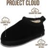 imageProject Cloud Genuine Leather ampamp Australian Shearling Slippers for Kids  Memory Foam Fuzzy ampamp NonSlip Fluffy Slippers Girls Footwear ampamp Boys Footwear Kids Unisex Shoe Dream WarmBlack