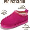 imageProject Cloud Genuine Leather ampamp Australian Shearling Slippers for Kids  Memory Foam Fuzzy ampamp NonSlip Fluffy Slippers Girls Footwear ampamp Boys Footwear Kids Unisex Shoe Dream WarmFuchsia Suede