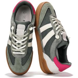 imageProject Cloud Genuine Leather Casual Sneakers for Women  Memory Foam Insoles LaceUp Womens Shoes ampamp Lightweight Womens Fashion Sneakers  NonSlip Shoes for Women Footwear VerdictOlive Suede