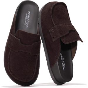 image:imageProject Cloud Genuine Leather Womens Clog  Memory Foam Arch Support NonSlip Sole Mules ampamp Clogs for Women Footwear  Platform Winter Shoes FoamyMaple Suede