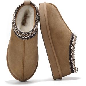 imageProject Cloud Genuine Leather Womens Slippers with Genuine Australian Shearling Fur Lining Slippers for Women  NonSlip EVA with Memory Foam Fuzzy Slippers Women Footwear NeritaChestnut