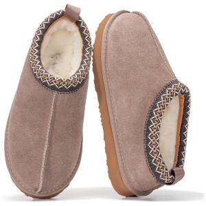 imageProject Cloud Genuine Leather Womens Slippers with Genuine Australian Shearling Fur Lining Slippers for Women  NonSlip EVA with Memory Foam Fuzzy Slippers Women Footwear NeritaTaupe