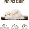 imageProject Cloud Genuine Leather Slides For Kids  Natural Cork Footbed Slides for Kids Sandals for Girls ampamp Boys  NonSlip Boys ampamp Girls SandalsOff White Fur