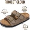 imageProject Cloud Genuine Leather Slides For Kids  Natural Cork Footbed Slides for Kids Sandals for Girls ampamp Boys  NonSlip Boys ampamp Girls SandalsTaupe Suede