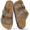 imageProject Cloud Genuine Leather Slides For Kids  Natural Cork Footbed Slides for Kids Sandals for Girls ampamp Boys  NonSlip Boys ampamp Girls SandalsTaupe Suede