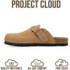 imageProject Cloud Genuine Leather Footbed Clogs for Women  Memory Foam Arch Support Slippers for Women  Trendy Slipons Womens Mules ampamp Clogs Sandals BentonRust Suede