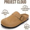 imageProject Cloud Genuine Leather Footbed Clogs for Women  Memory Foam Arch Support Slippers for Women  Trendy Slipons Womens Mules ampamp Clogs Sandals BentonRust Suede