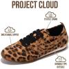 image:imageProject Cloud Leather Barefoot Shoes Women  Memory Foam LaceUp Womens Sneakers  Lightweight ampamp Non Slip Womens Shoes Casual  AllDay Womens Fashion Sneakers for 2025 MonicaLeopard
