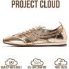 imageProject Cloud Leather Barefoot Shoes Women  Memory Foam LaceUp Womens Sneakers  Lightweight ampamp Non Slip Womens Shoes Casual  AllDay Womens Fashion Sneakers for 2025 MonicaGold