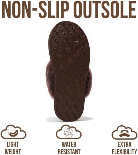 imageProject Cloud 100 Genuine Leather Slippers for Women Footwear with Genuine Fur Lining Womens Clogs ampamp Mule  NonSlip IndoorOutdoor Scuff Womens Slippers with Memory Foam Insole HenkaChocolate Brown