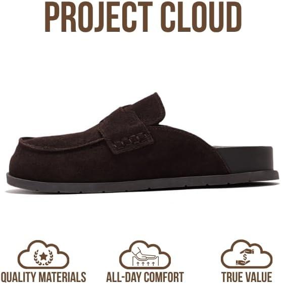 imageProject Cloud 100 Genuine Leather Womens Clog  Memory Foam Arch Support NonSlip Sole Mules ampamp Clogs for Women Footwear  Platform Winter Shoes FoamyMaple Suede