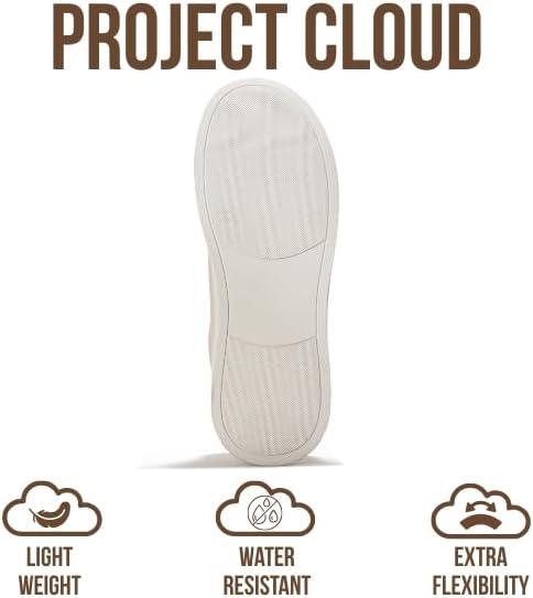 imageProject Cloud Genuine Leather Memory Foam Insole Mens Shoes  Lightweight ampamp Non Slip Shoes for Men Sneakers  Everyday Slip On Mens Sneakers HudsonWhite