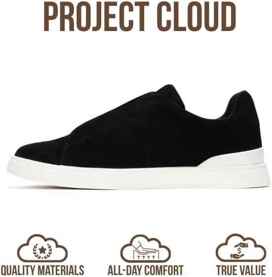imageProject Cloud Genuine Leather Memory Foam Insole Mens Shoes  Lightweight ampamp Non Slip Shoes for Men Sneakers  Everyday Slip On Mens Sneakers HudsonBlack Genuine Suede
