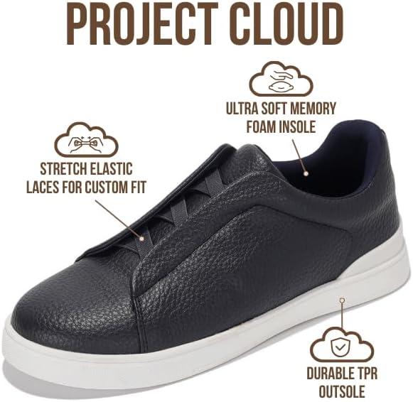 imageProject Cloud Genuine Leather Memory Foam Insole Mens Shoes  Lightweight ampamp Non Slip Shoes for Men Sneakers  Everyday Slip On Mens Sneakers HudsonNavy