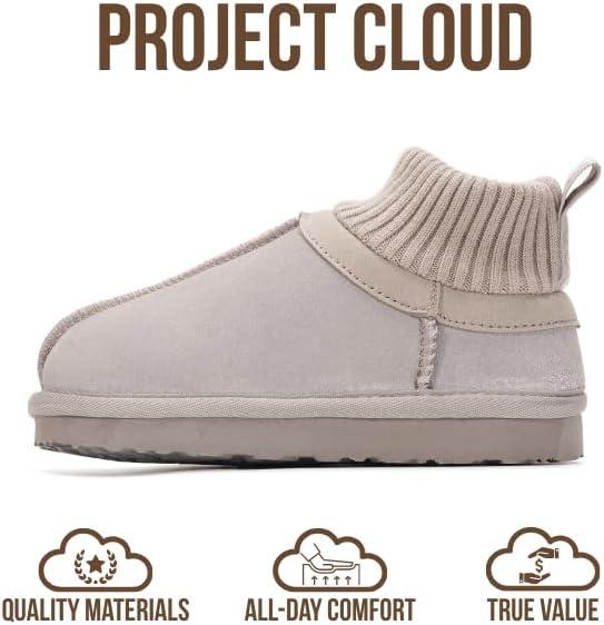 imageProject Cloud Kids Boots 100 Genuine Leather  Water Resistant Toddler Girl Boots with Australian Shearling  Safe Non Slip Kid ampamp Toddler Boots ampamp Comfortable Kids Shoes DreamOnGrey Suede