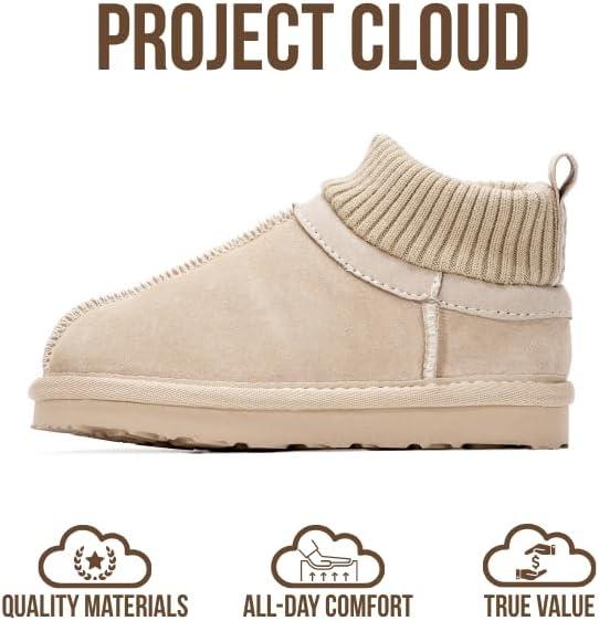 imageProject Cloud Kids Boots 100 Genuine Leather  Water Resistant Toddler Girl Boots with Australian Shearling  Safe Non Slip Kid ampamp Toddler Boots ampamp Comfortable Kids Shoes DreamOnSand Suede