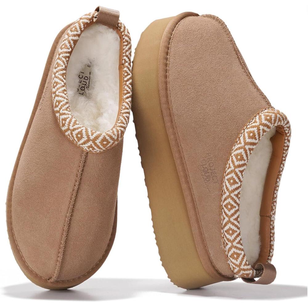 imageProject Cloud 100 Genuine Leather Platform Slippers for Women  Soft Memory Foam Womens Slippers ampamp Supportive Clogs for Women 2025  Cozy Stylish Everyday Footwear SayreWheat