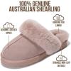 imageProject Cloud 100 Genuine Leather Slippers for Women Footwear with Genuine Fur Lining Womens Clogs ampamp Mule  NonSlip IndoorOutdoor Scuff Womens Slippers with Memory Foam Insole HenkaDusty Pink Suede