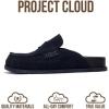 imageProject Cloud 100 Genuine Leather Womens Clog  Memory Foam Arch Support NonSlip Sole Mules ampamp Clogs for Women Footwear  Platform Winter Shoes FoamyMidnight Suede