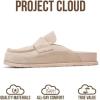 imageProject Cloud 100 Genuine Leather Womens Clog  Memory Foam Arch Support NonSlip Sole Mules ampamp Clogs for Women Footwear  Platform Winter Shoes FoamyBone Suede