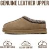 imageProject Cloud 100 Genuine Leather with Australian Shearling Lining Mens Slippers ampamp Memory Foam Insole Outdoor ampamp House Slippers for Men  NonSlip Fuzzy Mens Shoes RelaxationChestnut