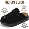 imageProject Cloud Chunky Kids Clogs  100 Genuine Leather Clogs for Kids with Cork Footbed ampamp Arch Support  NonSlip Mules ampamp Sandals for Girls Footwear Little BentonChunkyBlack Mono