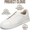 imageProject Cloud Genuine Leather Memory Foam Insole Mens Shoes  Lightweight ampamp Non Slip Shoes for Men Sneakers  Everyday Slip On Mens Sneakers HudsonWhite