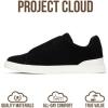 imageProject Cloud Genuine Leather Memory Foam Insole Mens Shoes  Lightweight ampamp Non Slip Shoes for Men Sneakers  Everyday Slip On Mens Sneakers HudsonBlack Genuine Suede