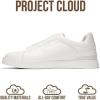 imageProject Cloud Genuine Leather Memory Foam Insole Mens Shoes  Lightweight ampamp Non Slip Shoes for Men Sneakers  Everyday Slip On Mens Sneakers HudsonWhite