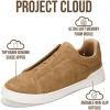 imageProject Cloud Genuine Leather Memory Foam Insole Mens Shoes  Lightweight ampamp Non Slip Shoes for Men Sneakers  Everyday Slip On Mens Sneakers HudsonCamel Genuine Suede