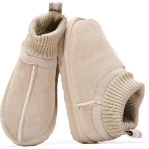 imageProject Cloud Kids Boots 100 Genuine Leather  Water Resistant Toddler Girl Boots with Australian Shearling  Safe Non Slip Kid ampamp Toddler Boots ampamp Comfortable Kids Shoes DreamOnSand Suede