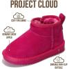 imageProject Cloud 100 Genuine Leather Girls Boots  Water Resistant ampamp Lightweight Ankle Boots with Memory Foam  Cozy ampamp Fur Non Slip Kids Boots for Girls ampamp Boys Perfect for FallFuschia Suede