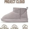 imageProject Cloud 100 Genuine Leather Girls Boots  Water Resistant ampamp Lightweight Ankle Boots with Memory Foam  Cozy ampamp Fur Non Slip Kids Boots for Girls ampamp Boys Perfect for FallLightgrey Suede