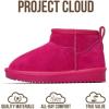 imageProject Cloud 100 Genuine Leather Girls Boots  Water Resistant ampamp Lightweight Ankle Boots with Memory Foam  Cozy ampamp Fur Non Slip Kids Boots for Girls ampamp Boys Perfect for FallFuschia Suede