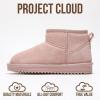 imageProject Cloud 100 Genuine Leather Girls Boots  Water Resistant ampamp Lightweight Ankle Boots with Memory Foam  Cozy ampamp Fur Non Slip Kids Boots for Girls ampamp Boys Perfect for FallPink