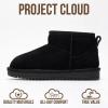imageProject Cloud 100 Genuine Leather Girls Boots  Water Resistant ampamp Lightweight Ankle Boots with Memory Foam  Cozy ampamp Fur Non Slip Kids Boots for Girls ampamp Boys Perfect for FallBlack