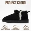 imageProject Cloud 100 Genuine Leather Girls Boots  Water Resistant ampamp Lightweight Ankle Boots with Memory Foam  Cozy ampamp Fur Non Slip Kids Boots for Girls ampamp Boys Perfect for FallBlack Stitch