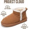 imageProject Cloud 100 Genuine Leather Girls Boots  Water Resistant ampamp Lightweight Ankle Boots with Memory Foam  Cozy ampamp Fur Non Slip Kids Boots for Girls ampamp Boys Perfect for FallChestnut Stitch