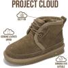 imageProject Cloud 100 Genuine Leather Kids Boots  Lightweight FurLined Ankle Boots for Girls ampamp Boys with Memory Foam Insole  NonSlip Winter Kids Shoes NevadaTaupe Suede