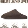 imageProject Cloud Mens Slippers 100 Genuine Leather and Genuine Shearling Lining  House Slippers for Men with Memory Foam Insole  Lightweight ampamp Non Slip Mens House Shoes ChillChoco Brown Suede
