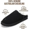 imageProject Cloud Mens Slippers 100 Genuine Leather and Genuine Shearling Lining  House Slippers for Men with Memory Foam Insole  Lightweight ampamp Non Slip Mens House Shoes ChillBlack Suede