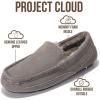 imageProject Cloud Mens Slippers 100 Genuine Leather with Memory Foam Insole Mens Shoes  NonSlip and Lightweight Indoor and Outdoor Slippers for Men OswinGrey Suede