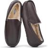 imageProject Cloud Mens Slippers 100 Genuine Leather with Memory Foam Insole Mens Shoes  NonSlip and Lightweight Indoor and Outdoor Slippers for Men OswinChoco Brown Leather