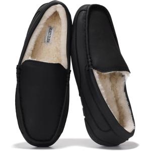 imageProject Cloud Mens Slippers 100 Genuine Leather with Memory Foam Insole Mens Shoes  NonSlip and Lightweight Indoor and Outdoor Slippers for Men OswinBlack Leather