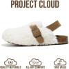 imageProject Cloud 100 Genuine Leather Kids Clogs with Cork Footbed Arch Support  NonSlip Slippers ampamp Sandals for Boys ampamp Girls FootwearWhite Fur Lined